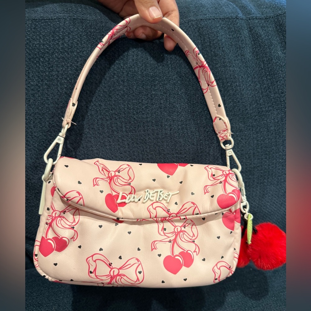 Betsey Johnson Pink Bow and Heart Shoulder‎ Bag